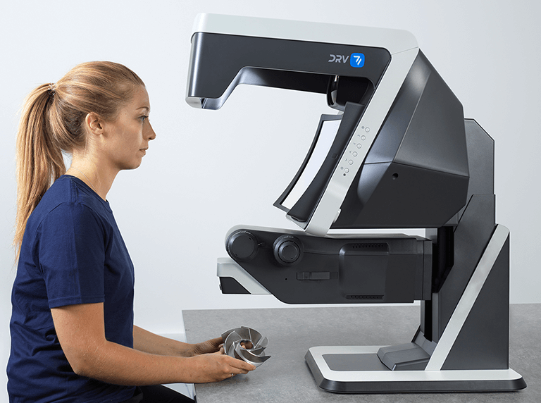 woman looking through DRV-Z1 3D viewer