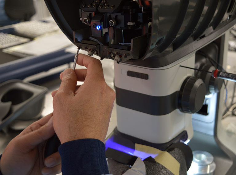 Microscope-servicing-768×572 Microscope being serviced