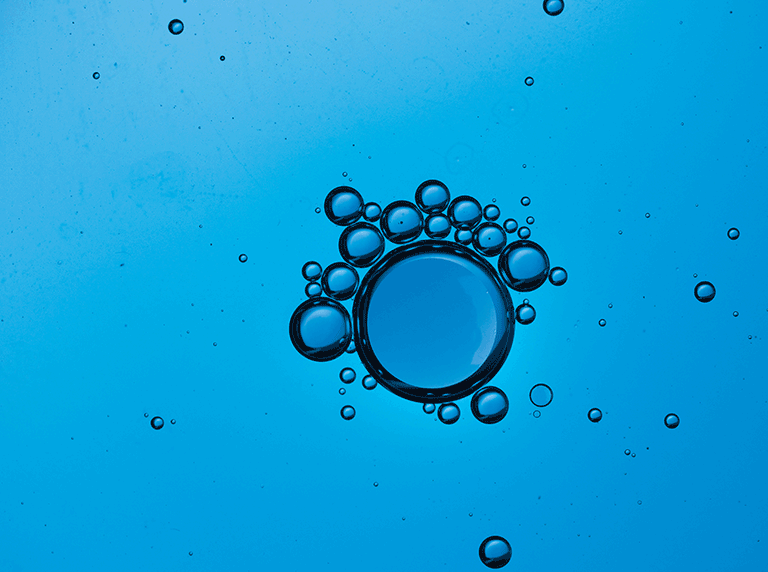 application-bio-science-768×572 Inspection close up of bubbles in a blue liquid