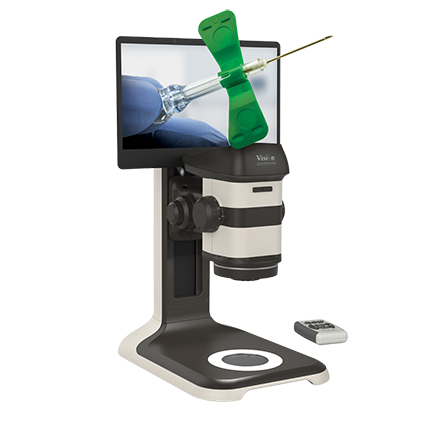 VISO_ergo_sub_angled_right_medical_WEB ProteQ VISO microscope showing a 3D medical device